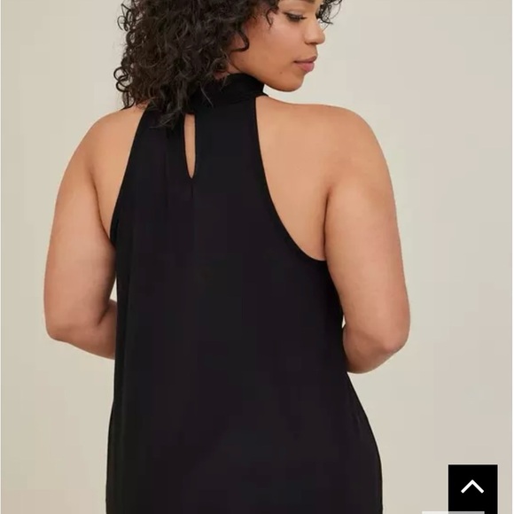 Torrid Lace Yoke Halter Top - Super Soft Black, SZ 2X EUC - Picture 6 of 8